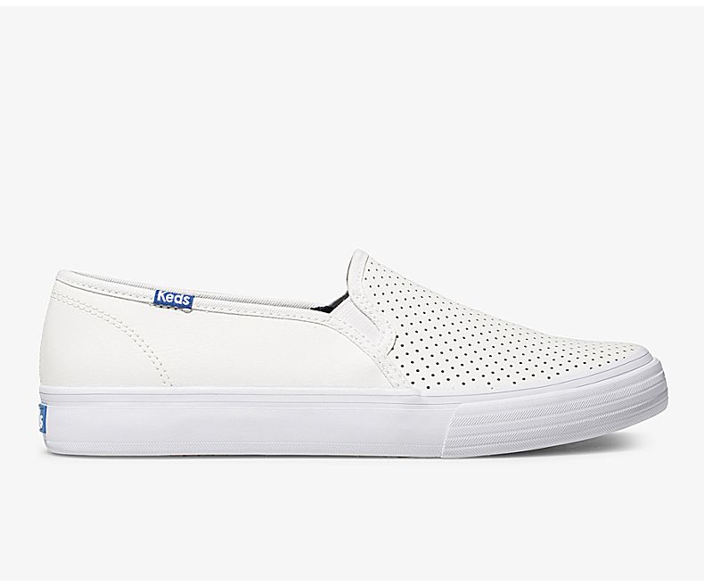 Keds double decker slip on sales white